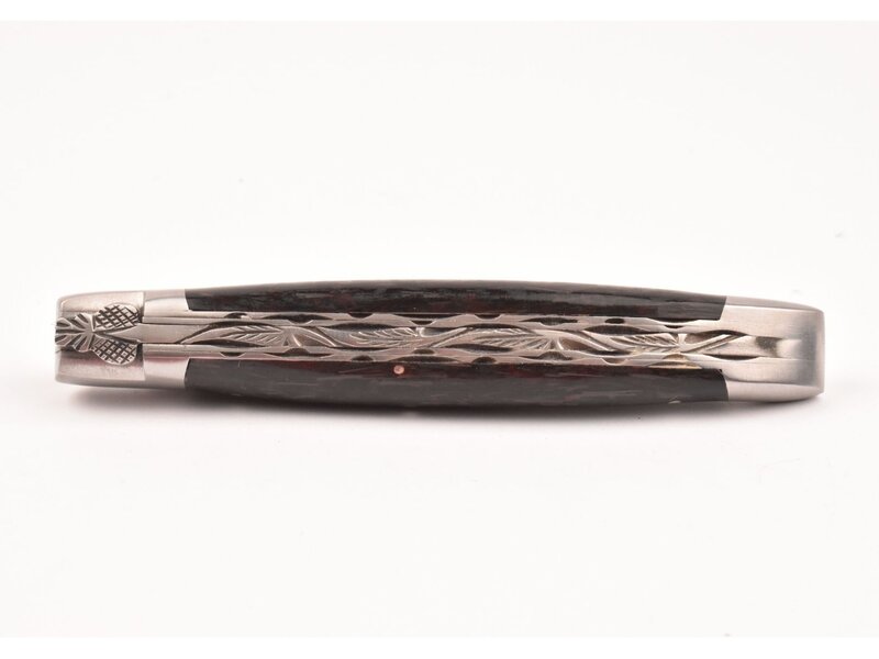 Laguiole en Aubrac 12cm carbone - double platines - mat