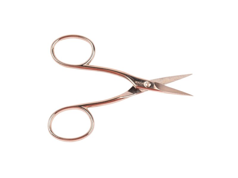 WASA linkshandige borduurschaar glanzend RVS  3.5" (9 cm)