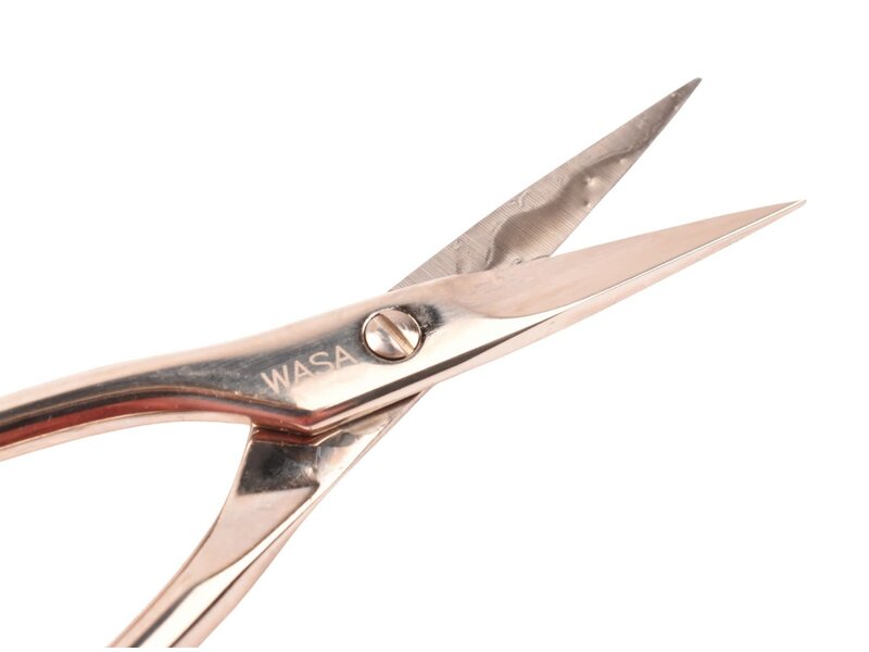 WASA linkshandige borduurschaar glanzend RVS  3.5" (9 cm)