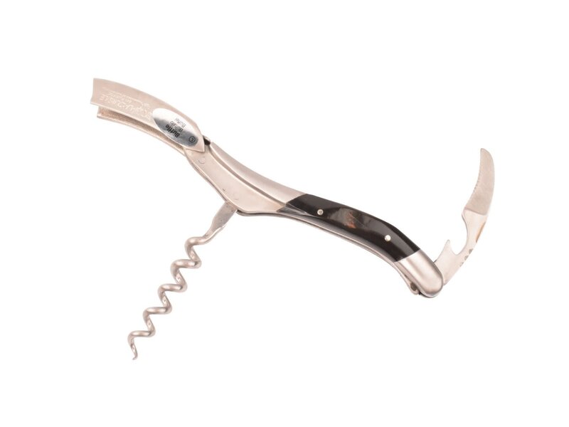 Laguiole en Aubrac kurkentrekker met heft in donker buffelhoorn - mat