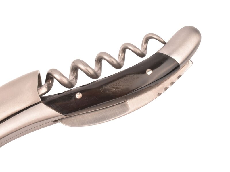 Laguiole en Aubrac kurkentrekker met heft in donker buffelhoorn - mat