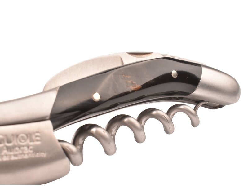 Laguiole en Aubrac kurkentrekker met heft in donker buffelhoorn - mat