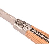 Laguiole en Aubrac 12cm olijfhout - platines guillochées - mat