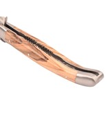 Laguiole en Aubrac 12cm olijfhout - platines guillochées - mat