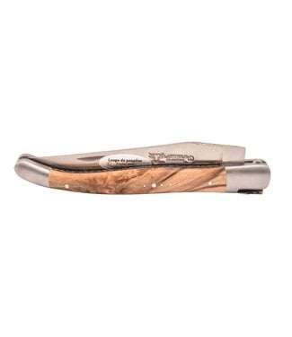 Laguiole en Aubrac 12cm populierenwortelknol - platines guillochées - mat