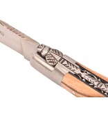 Laguiole en Aubrac 12cm loupe de peuplier - platines guillochées - mat