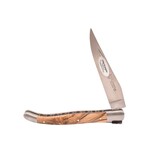 Laguiole en Aubrac 12cm loupe de peuplier - platines guillochées - mat