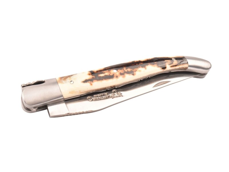 Laguiole en Aubrac 12cm ivoire de mammouth - platines guillochées - mat