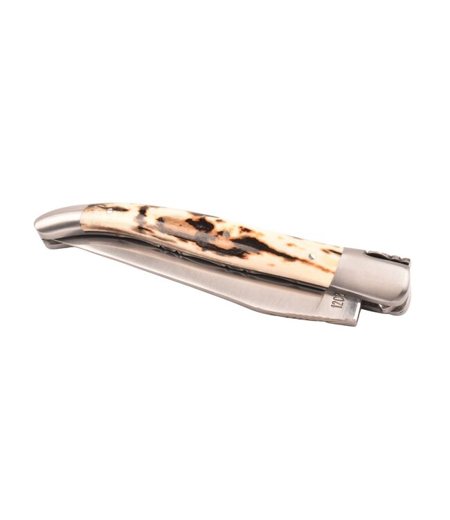 Laguiole en Aubrac 12cm ivoire de mammouth - platines guillochées - mat