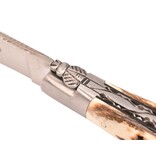 Laguiole en Aubrac 12cm ivoire de mammouth - platines guillochées - mat