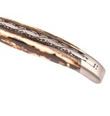 Laguiole en Aubrac 12cm ivoire de mammouth - platines guillochées - mat