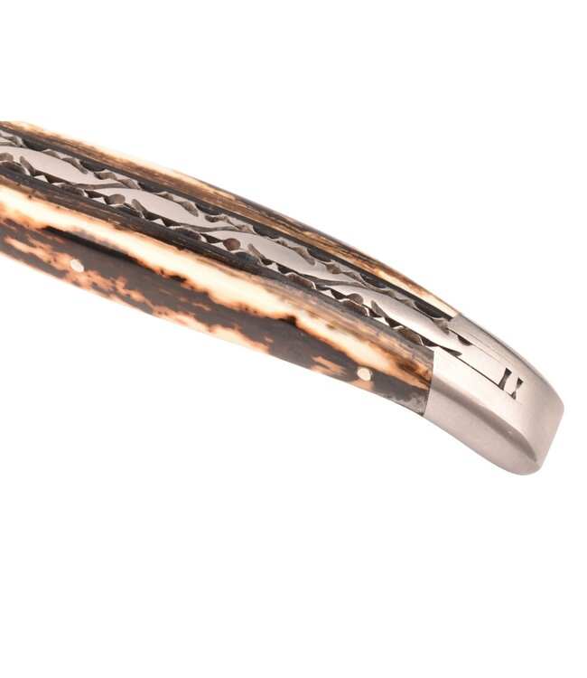 Laguiole en Aubrac 12cm ivoire de mammouth - platines guillochées - mat