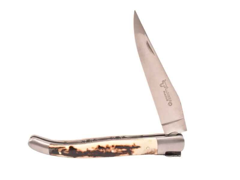 Laguiole en Aubrac 12cm ivoire de mammouth - platines guillochées - mat