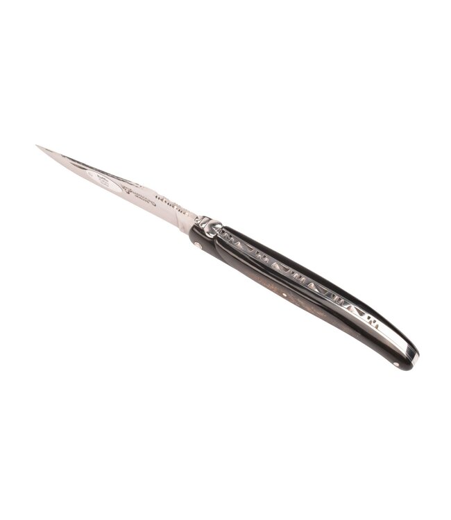 Laguiole en Aubrac 12 cm buffelhoorn korst - plein manche - glanzend