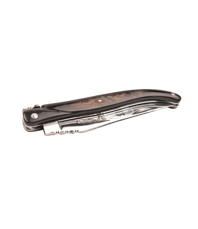 Laguiole en Aubrac 12 cm buffelhoorn korst - plein manche - glanzend