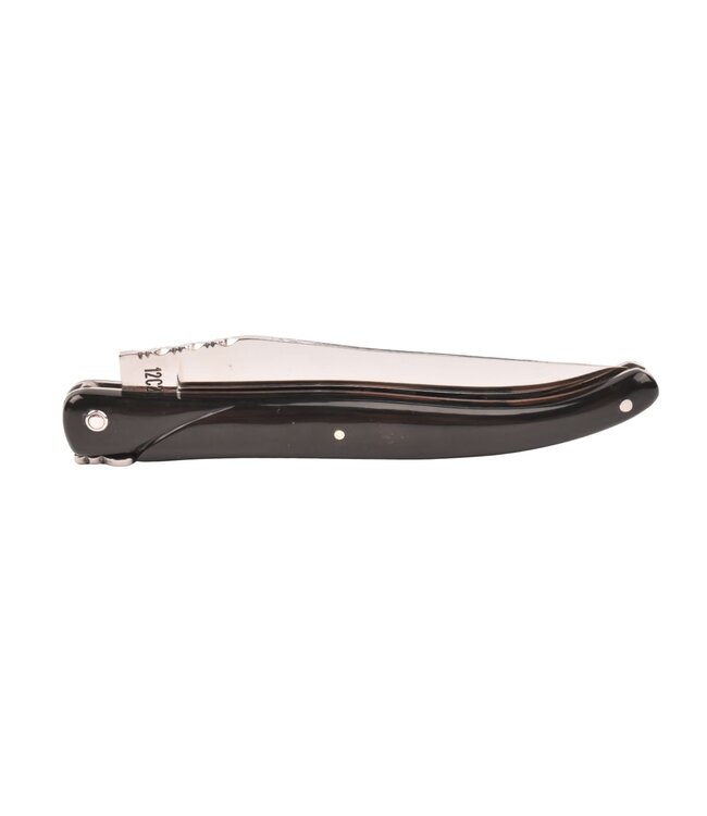 Laguiole en Aubrac 12 cm buffelhoorn korst - plein manche - glanzend