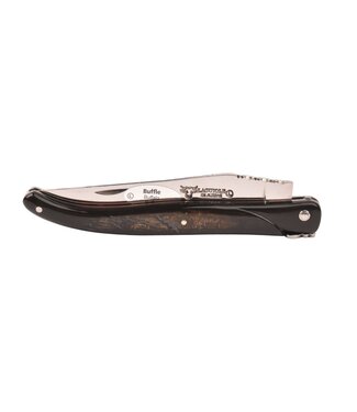 Laguiole en Aubrac 12 cm buffelhoorn korst - plein manche - glanzend