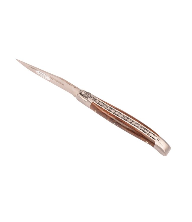 Laguiole en Aubrac 12cm ijzerhout - platines guillochées - mat