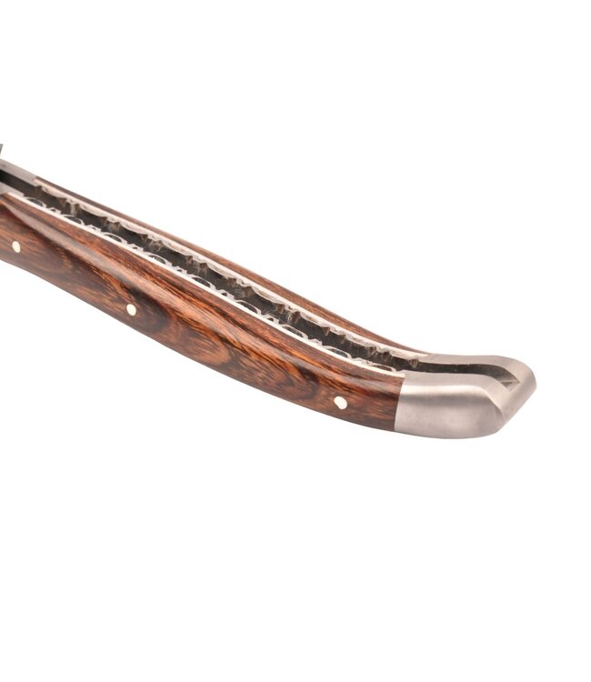 Laguiole en Aubrac 12cm bois de fer - platines guillochées - mat