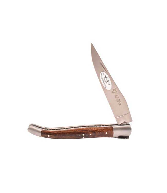 Laguiole en Aubrac 12cm bois de fer - platines guillochées - mat