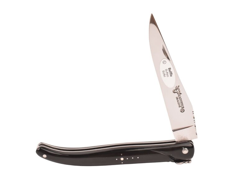 Laguiole en Aubrac 12cm buffel - plein manche - glanzend