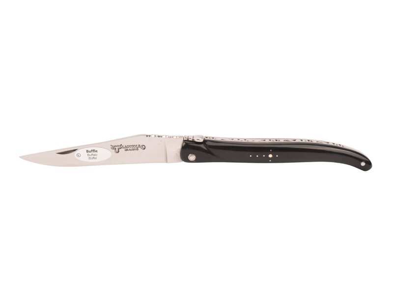 Laguiole en Aubrac 12cm buffel - plein manche - glanzend