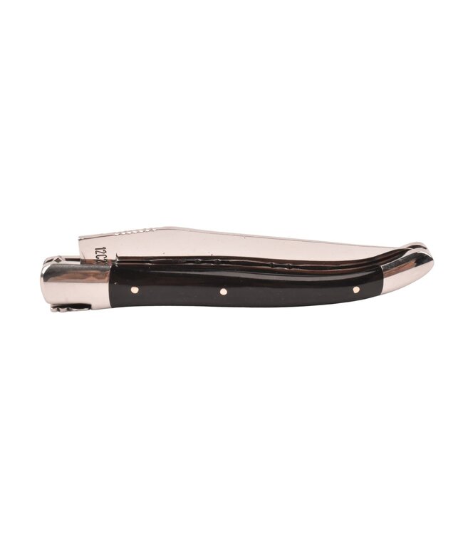 Laguiole en Aubrac 12cm buffelhoorn - platines guillochées - glanzend