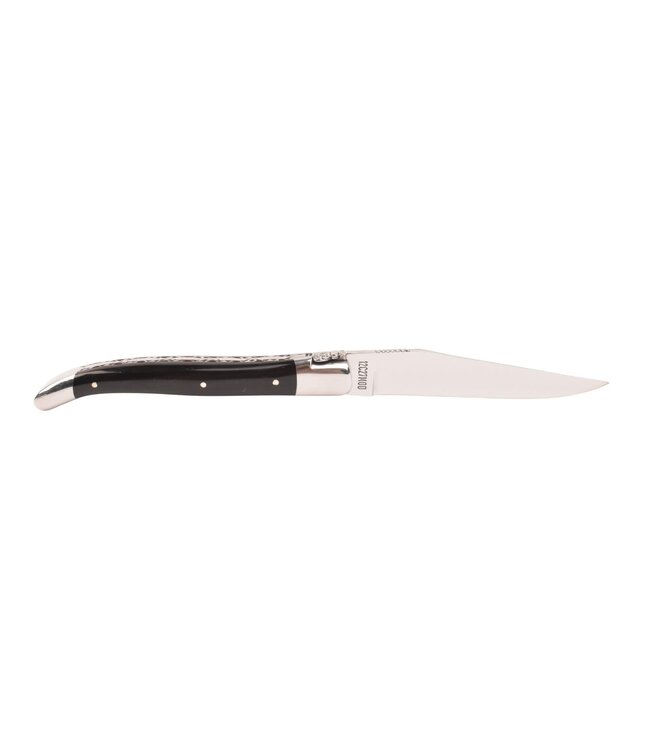Laguiole en Aubrac 12cm buffelhoorn - platines guillochées - glanzend