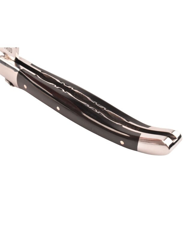 Laguiole en Aubrac 12cm buffel - platines guillochées - glanzend