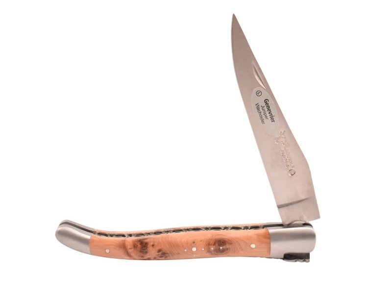 Laguiole en Aubrac 12cm jeneverbes - platines guillochées - mat