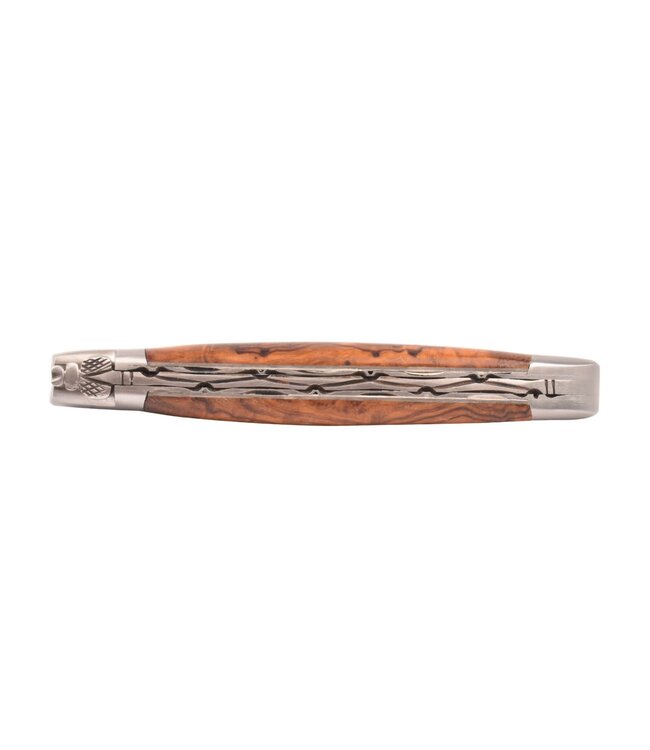 Laguiole en Aubrac 12cm ijzerhout - platines guillochées - mat