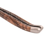 Laguiole en Aubrac 12cm loupe de noyer - platines guillochées - mat
