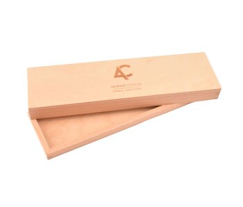 Ardennes houten opbergdoos voor slijpsteen - groot - 26,5 x 7,5 x 3,8 cm