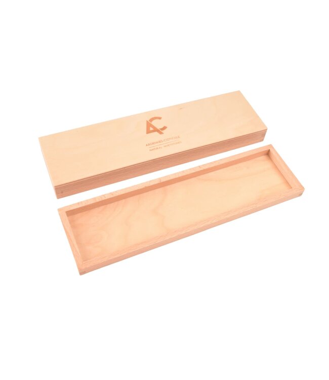 Ardennes houten opbergdoos voor slijpsteen - groot - 26,5 x 7,5 x 3,8 cm