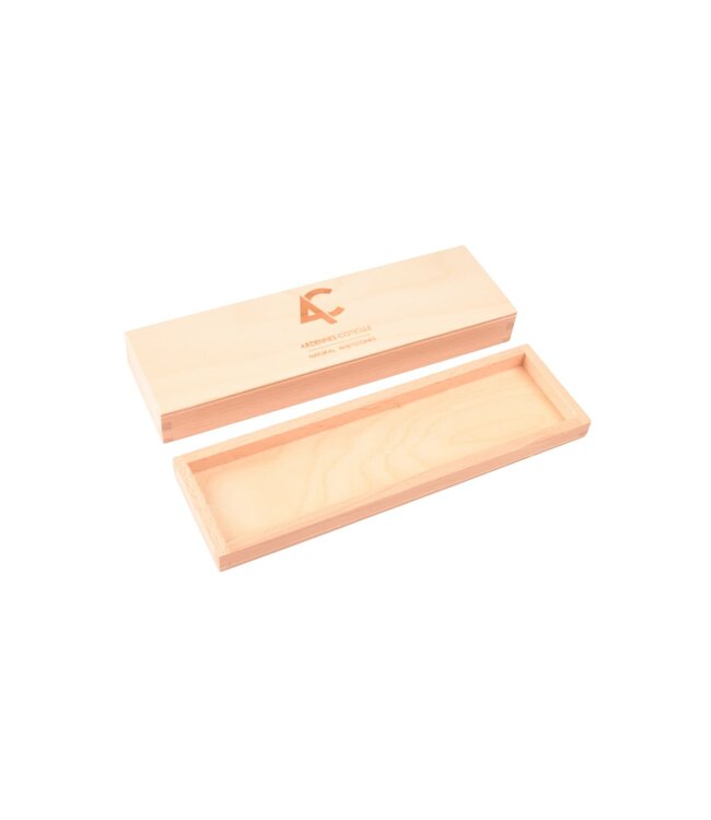 Ardennes-Coticules houten opbergdoos voor slijpsteen - medium - 21,5 x 6,5 x 3,8 cm