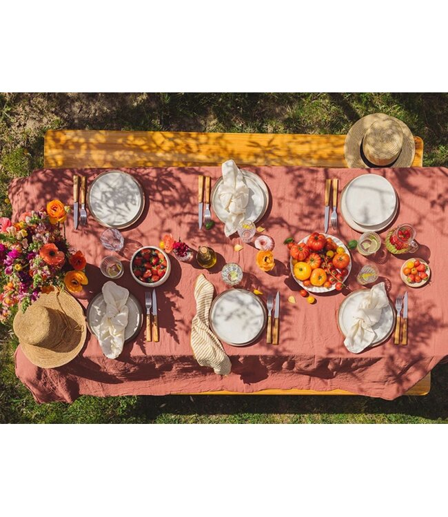 Opinel Set La table au soleil! - 4 messen en 4 vorken in olijfhout