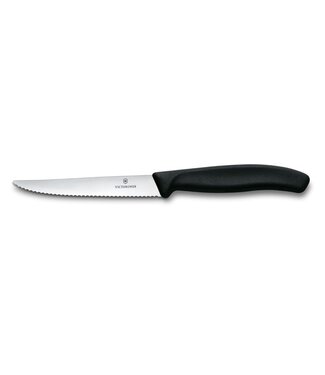 Victorinox Swiss Classic steak/pizzames met scherpe punt - zwart