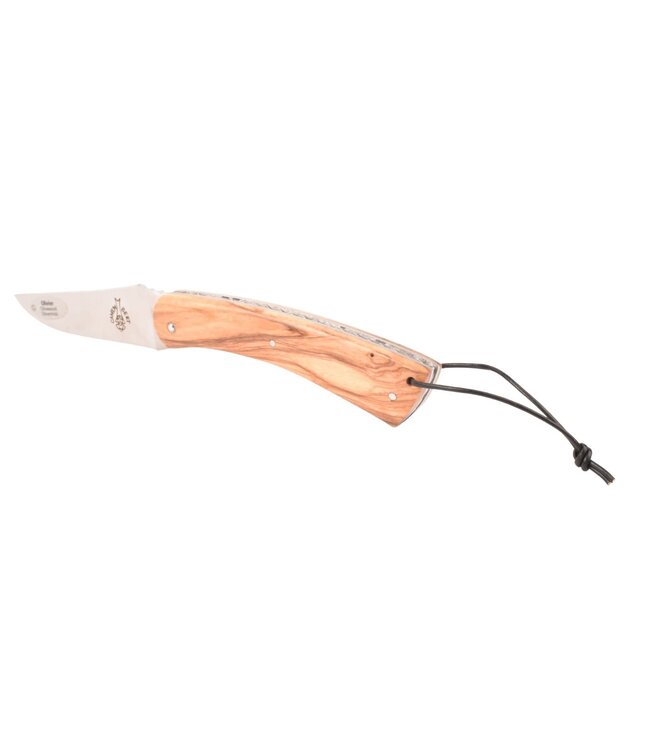 Camembert 11cm olijfhout - platines guillochées - spirale