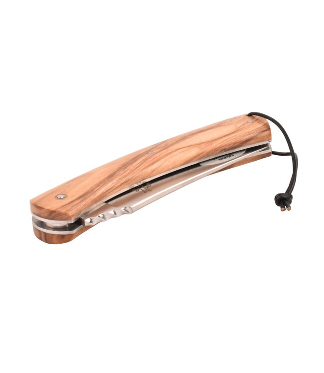 Camembert 11cm olijfhout - platines guillochées - spirale