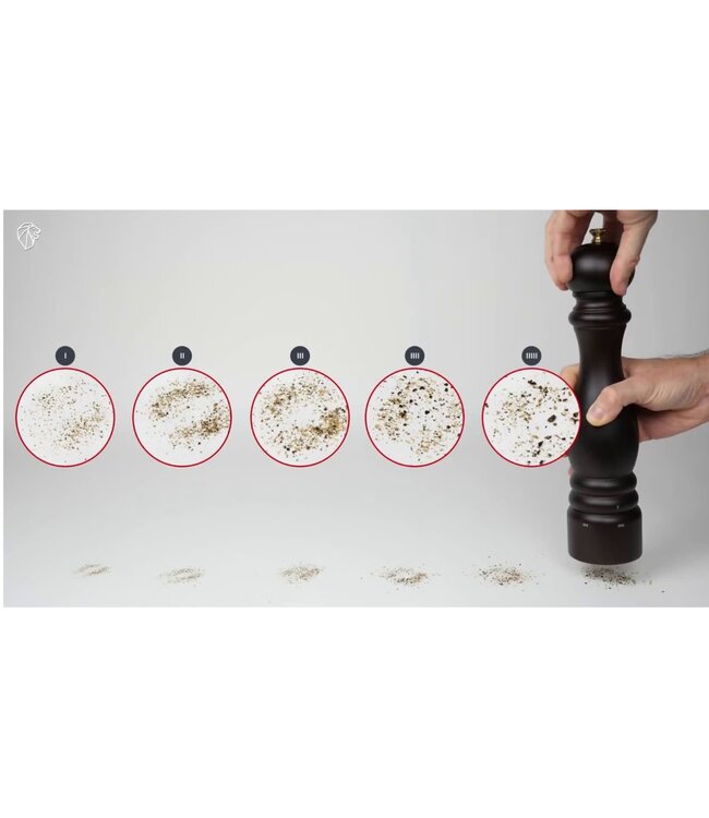 peugeot pepermolen hout chocoladekleur - 30cm