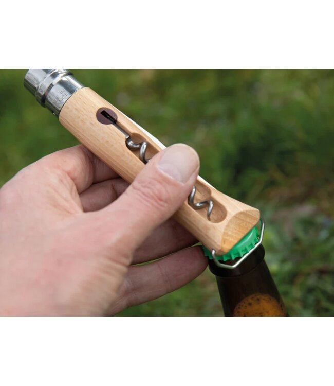 Opinel N*10 met kurkentrekker, flesopener en etui