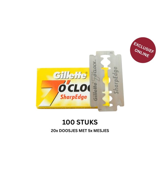 Gillette 100 double edge razor blades Gillette 7 O'Clock Yellow