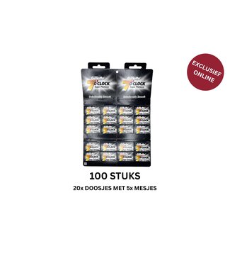 Gillette 100 razor blades Gillette 7 O'Clock Super Platinum