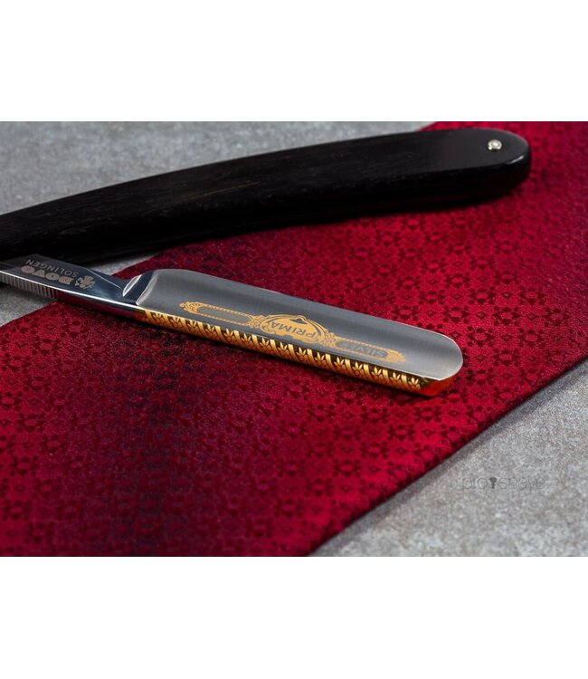 Dovo open scheermes 5/8 - Prima - zilverstaal - ebbenhout