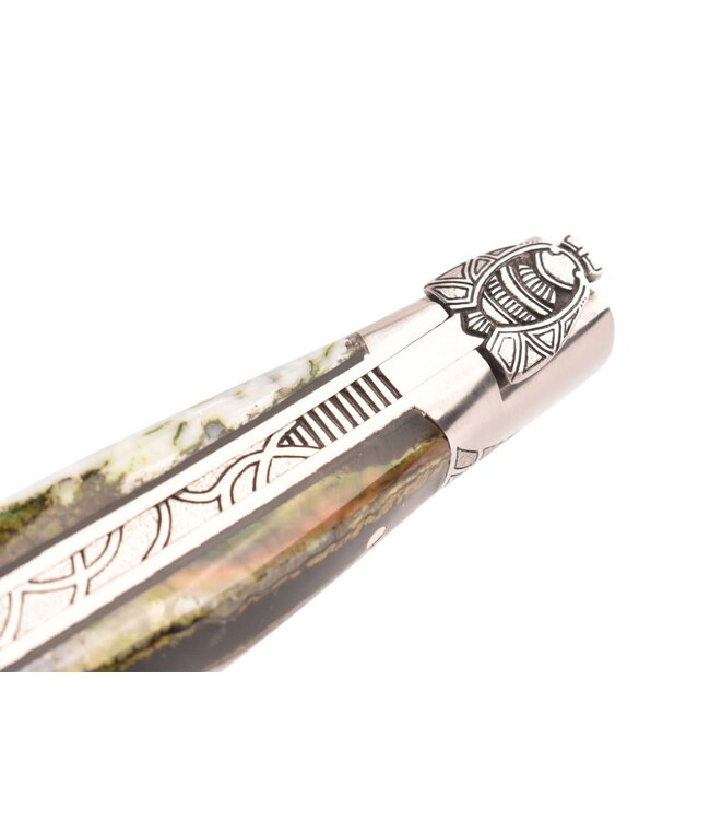Laguiole en Aubrac Belle pièce - 12cm mammoetkies groen - mat