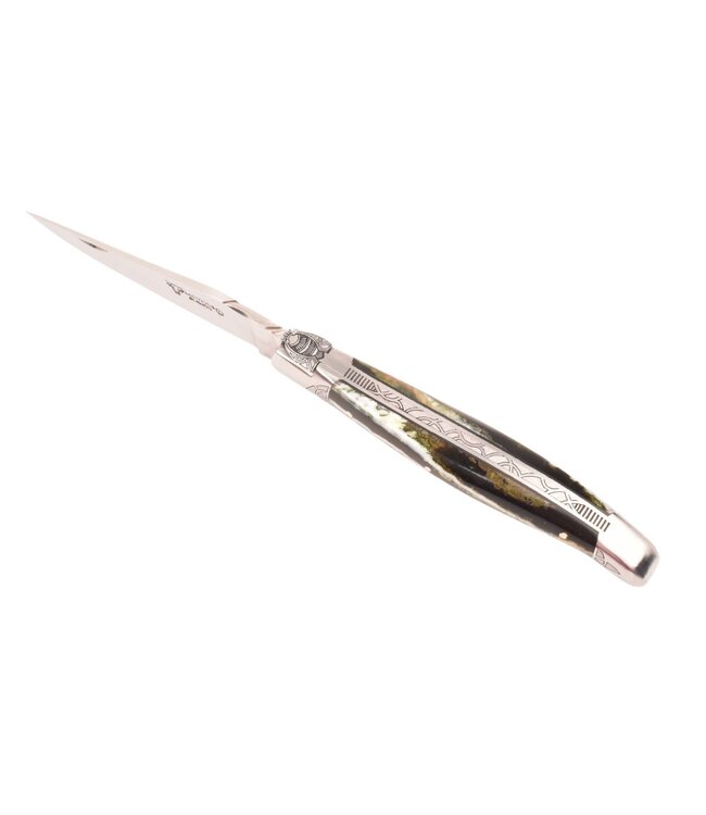 Laguiole en Aubrac Belle pièce - 12cm mammoetkies groen - mat