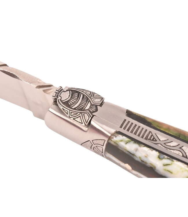 Laguiole en Aubrac Belle pièce - 12cm mammoetkies groen - mat