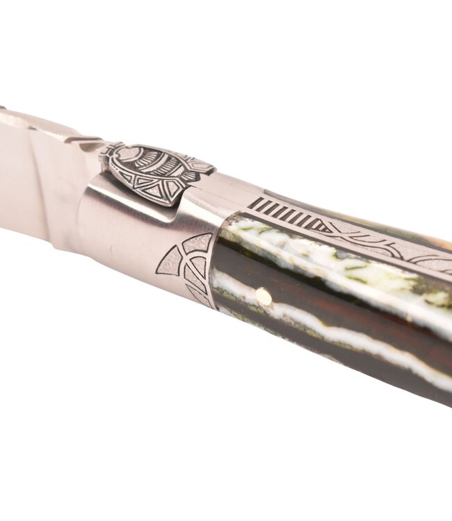 Laguiole en Aubrac Belle pièce - 12cm mammoetkies groen - mat