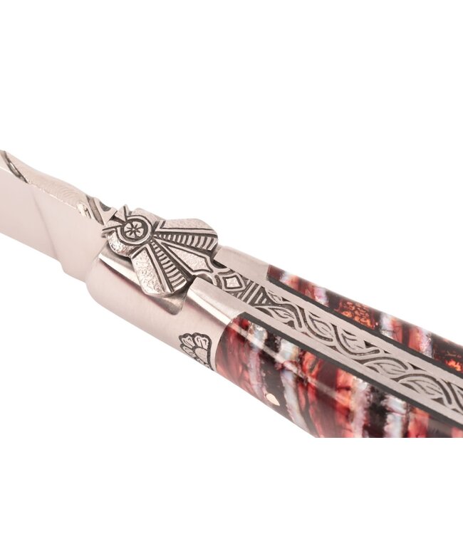 Laguiole en Aubrac Belle pièce - 12cm mammoetkies rood - mat