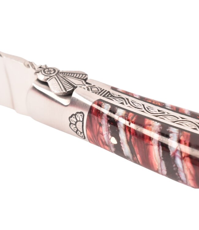 Laguiole en Aubrac Belle pièce - 12cm mammoetkies rood - mat